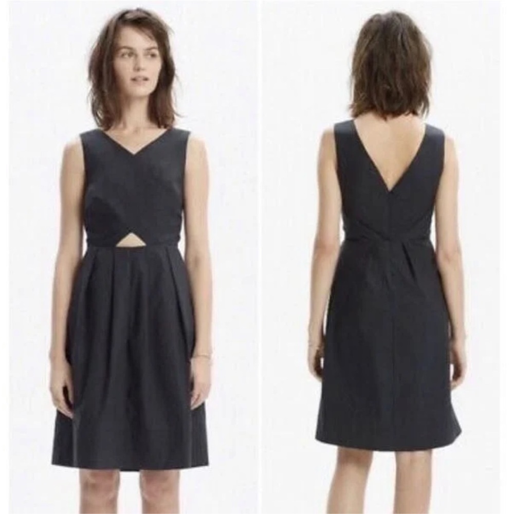 Madewell Navy Cotton Cutout Dress in Size 10